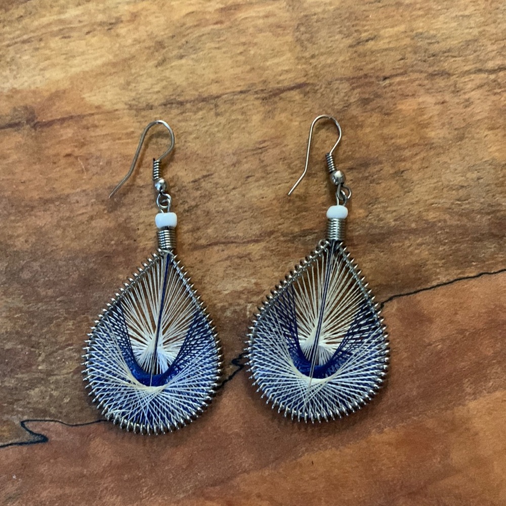 Woven wire earrings